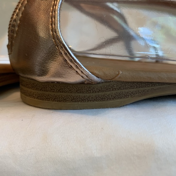 Rose gold sequins & faux leather sandals - Picture 8 of 9